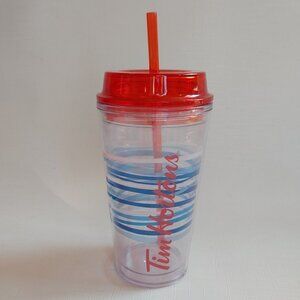 BRIGHT TIM HORTONS Cold Drink Tumblr 2014 16oz. / 475 ml FLAWS Double Walled